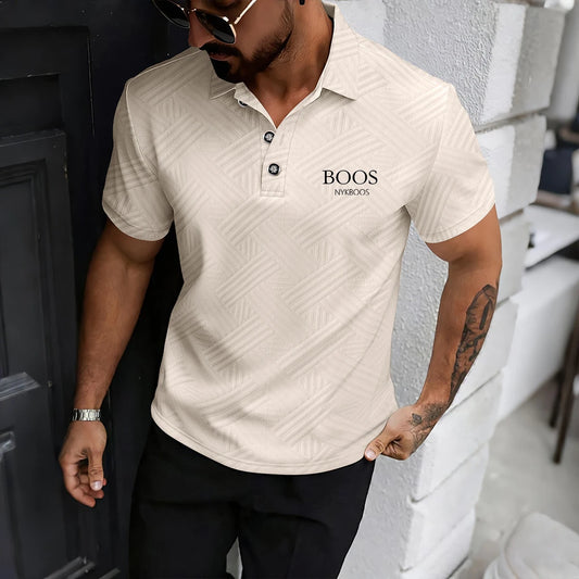 Polo Jacquard Urbana — Stile Senza Sforzo